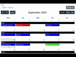 Calendar View