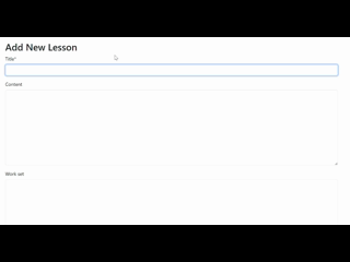 Add Lessons